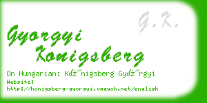 gyorgyi konigsberg business card